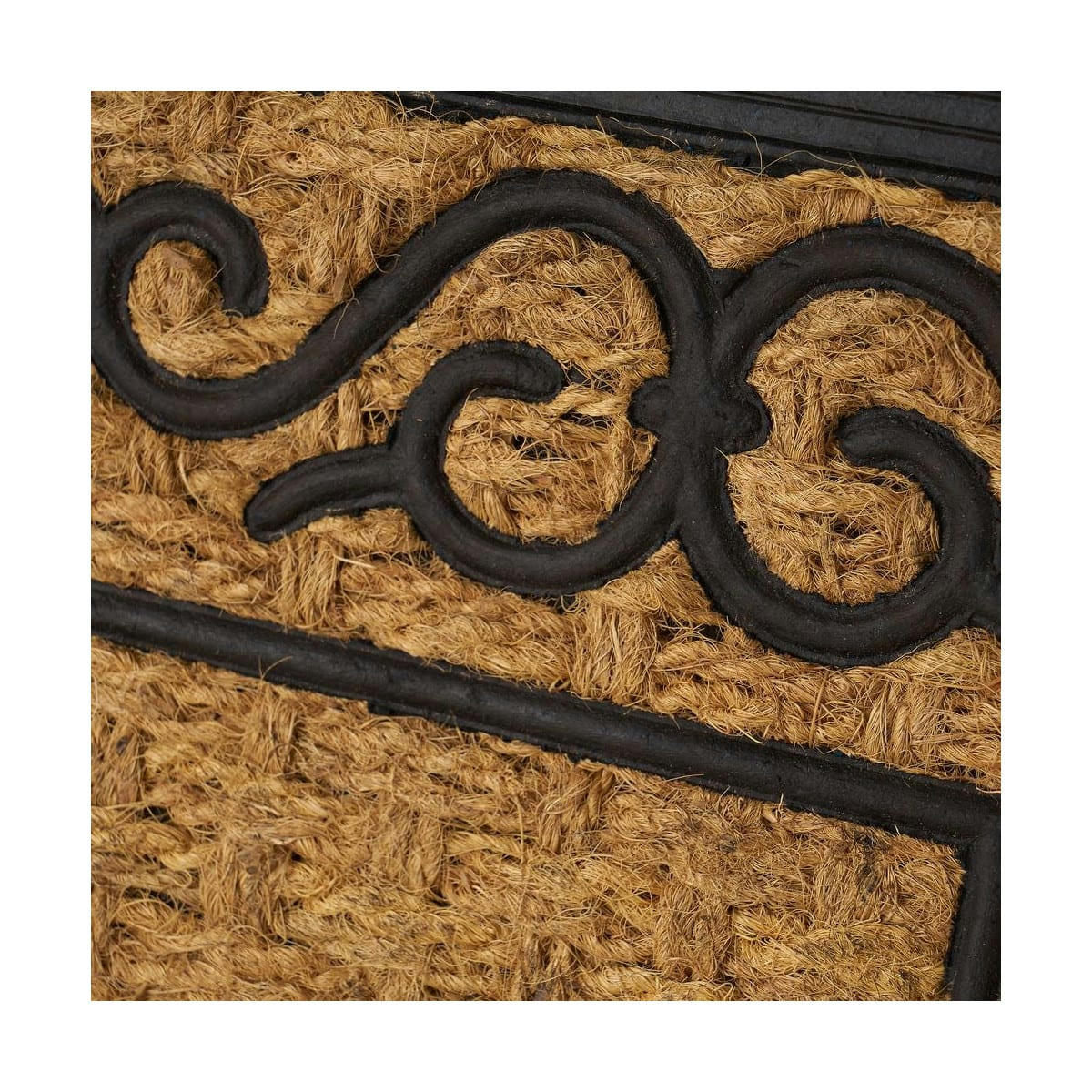 ORLA - Paillasson en caoutchouc et fibres de coco 60x40cm