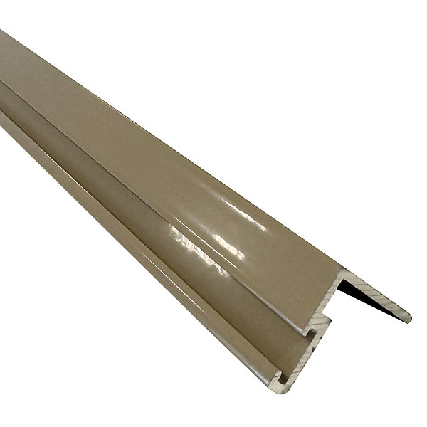 Cornière basse pour placard coulissant, rainure pour balai anti-poussière 1500mm - Taupe Beige