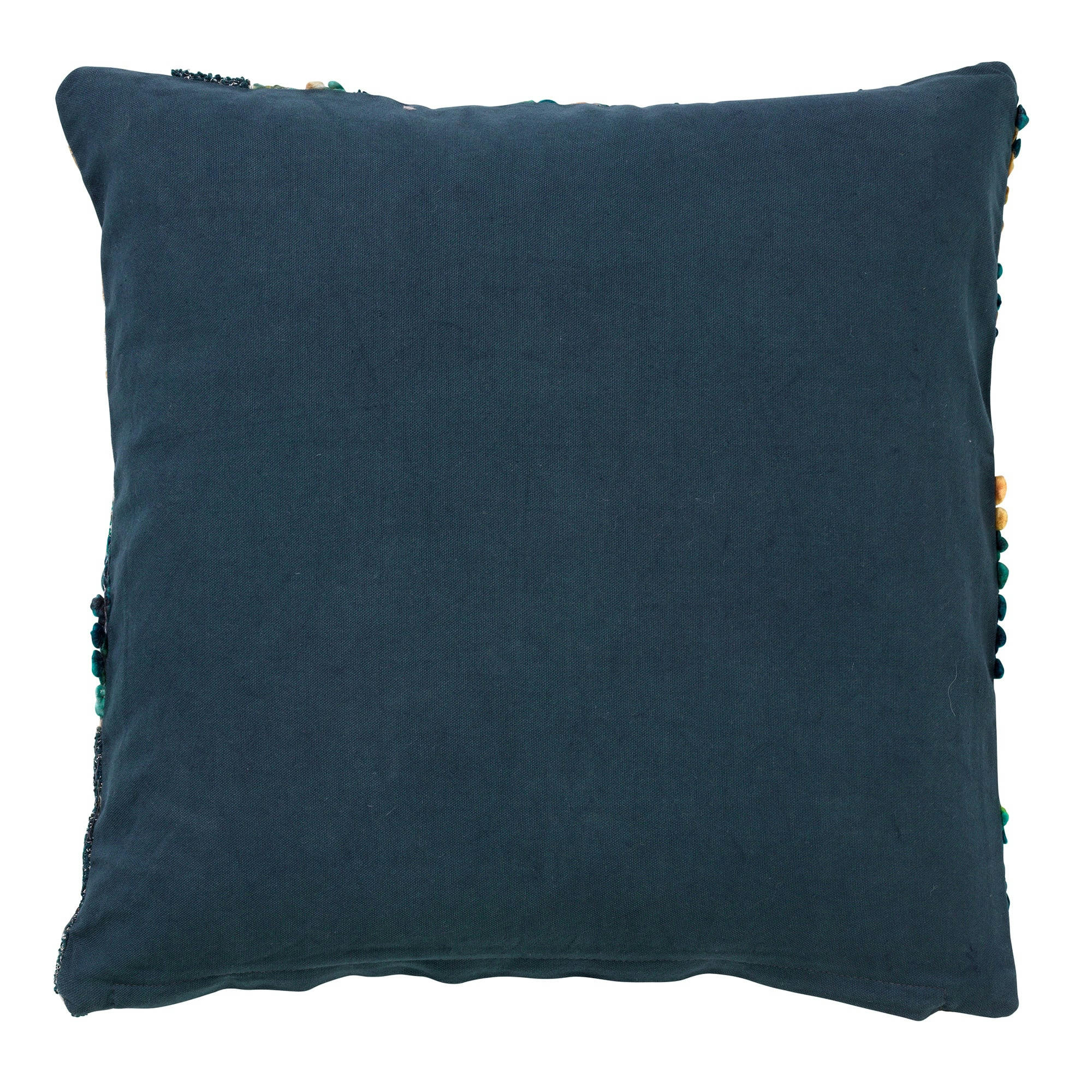 DARCI - Coussin bleu en coton 45x45 cm avec motif