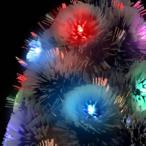 NNEVL Artificial Christmas Tree with LED White&Blue 240 cm Fibre Optic