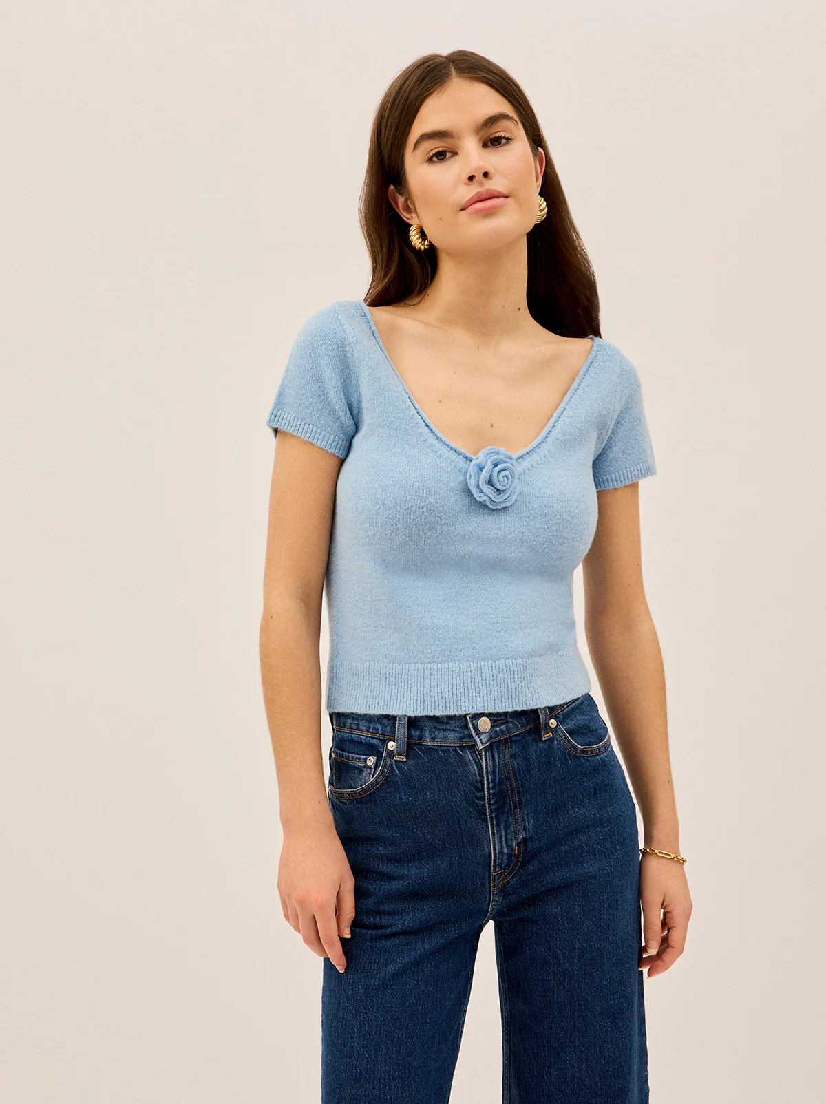Leona Blue Knit Top