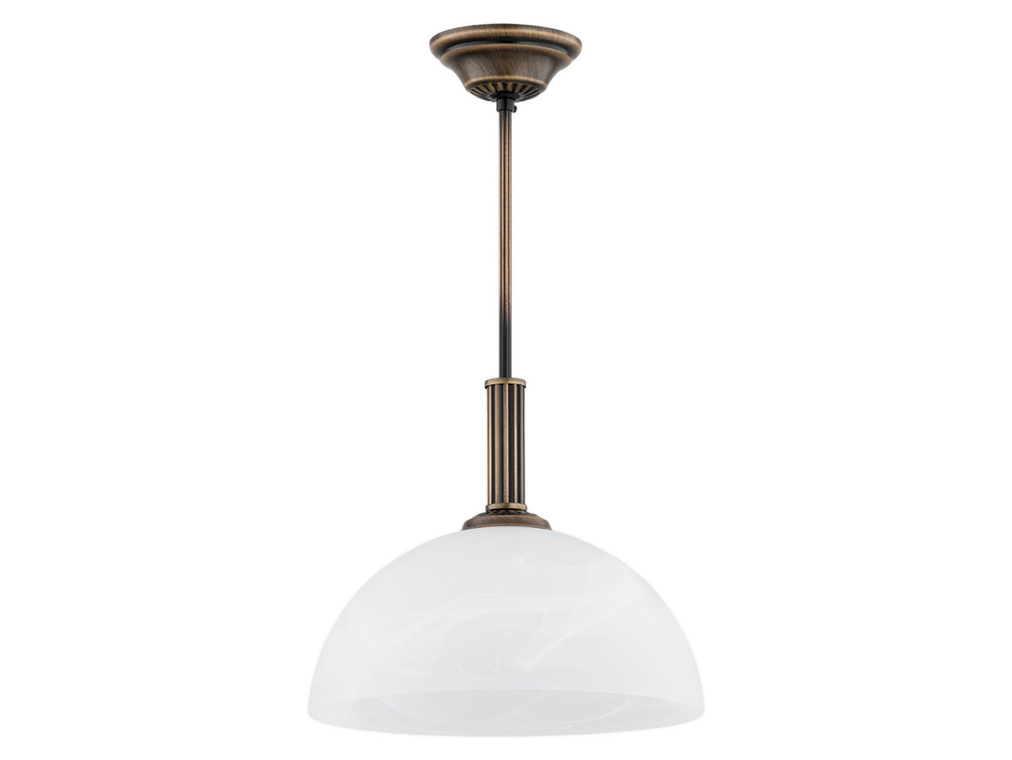 Lampa wisząca Delos stalowa brązowo-biała
