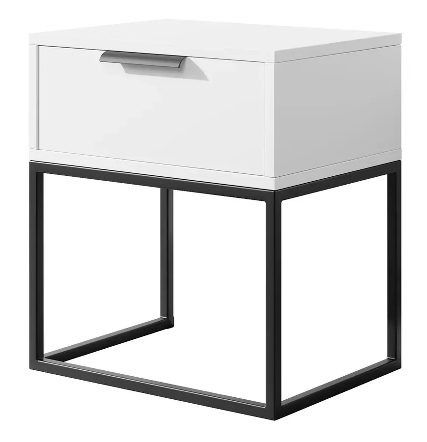 Biało nowoczesna szafka nocna - Zenix