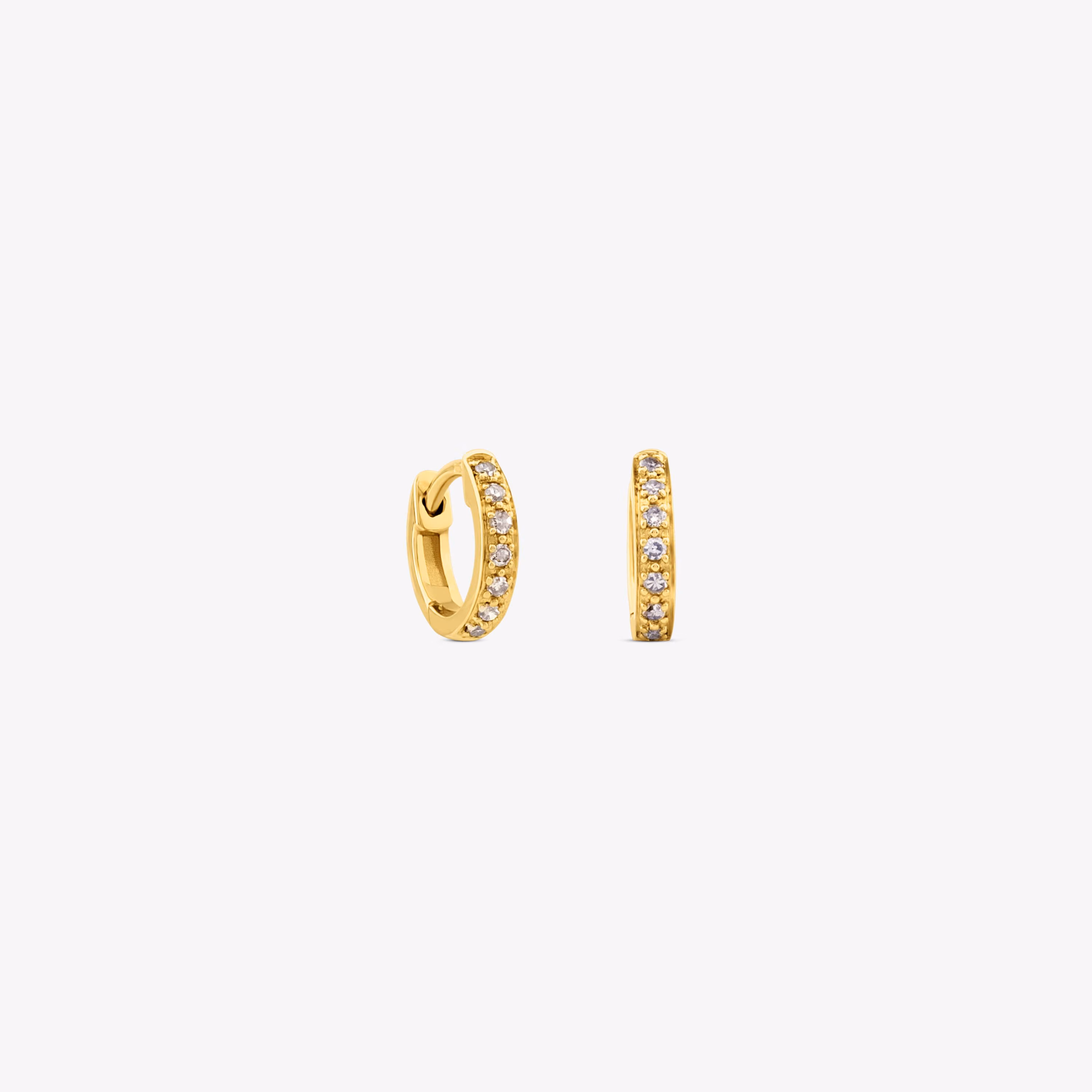 Pendientes de oro con diamantes 0.12ct Gem Power