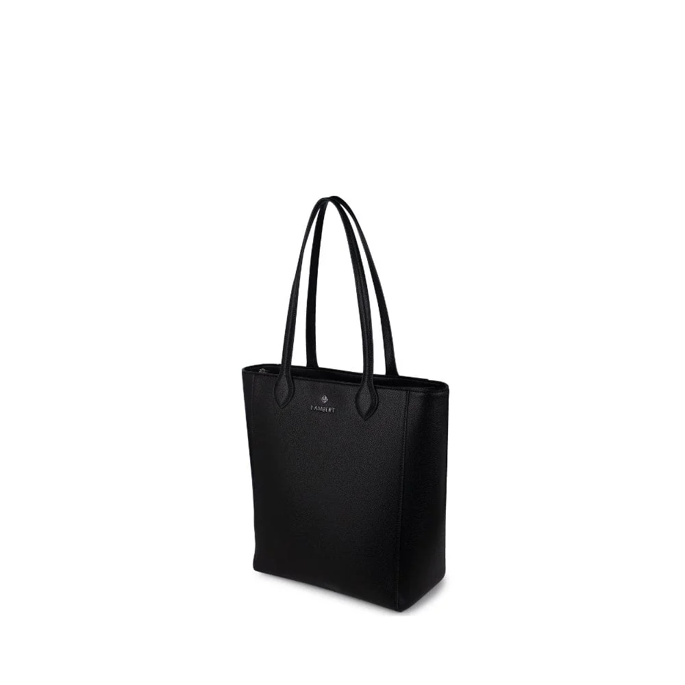 The Claire - Recycled Black Vegan Leather Tote Bag