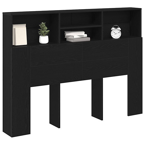 Cabinet de Tête de Lit Chêne noir 140 x 19 x 103,5 cm vidaXL