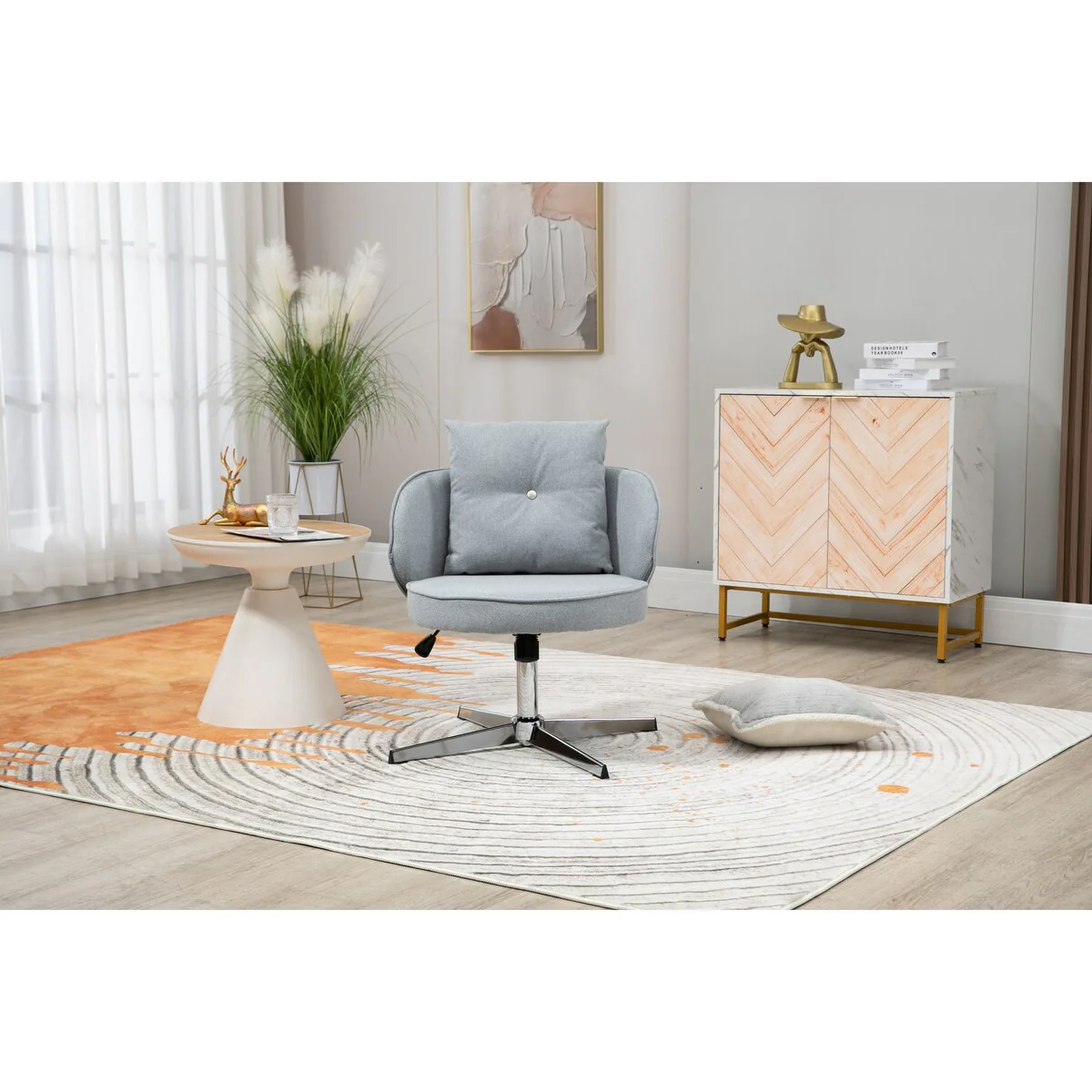 Classic Desk Chair, Vanity Chair, Arm Chair, Modern Adjustable Home Computer Executive Chair Swivel Task Chair for Living Room