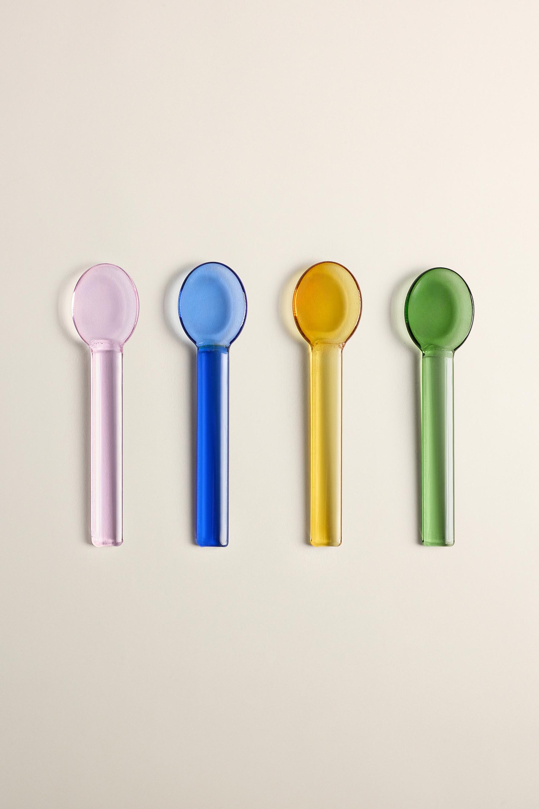 Cucharillas borosilicato colores (Pack 4)