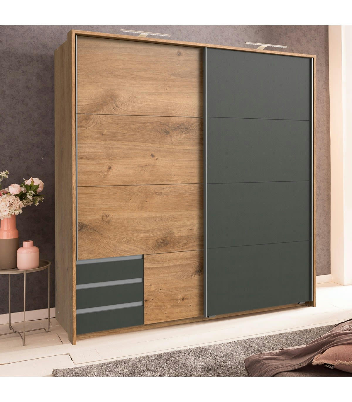 - Armoire 2 portes coulissantes - L179 cm