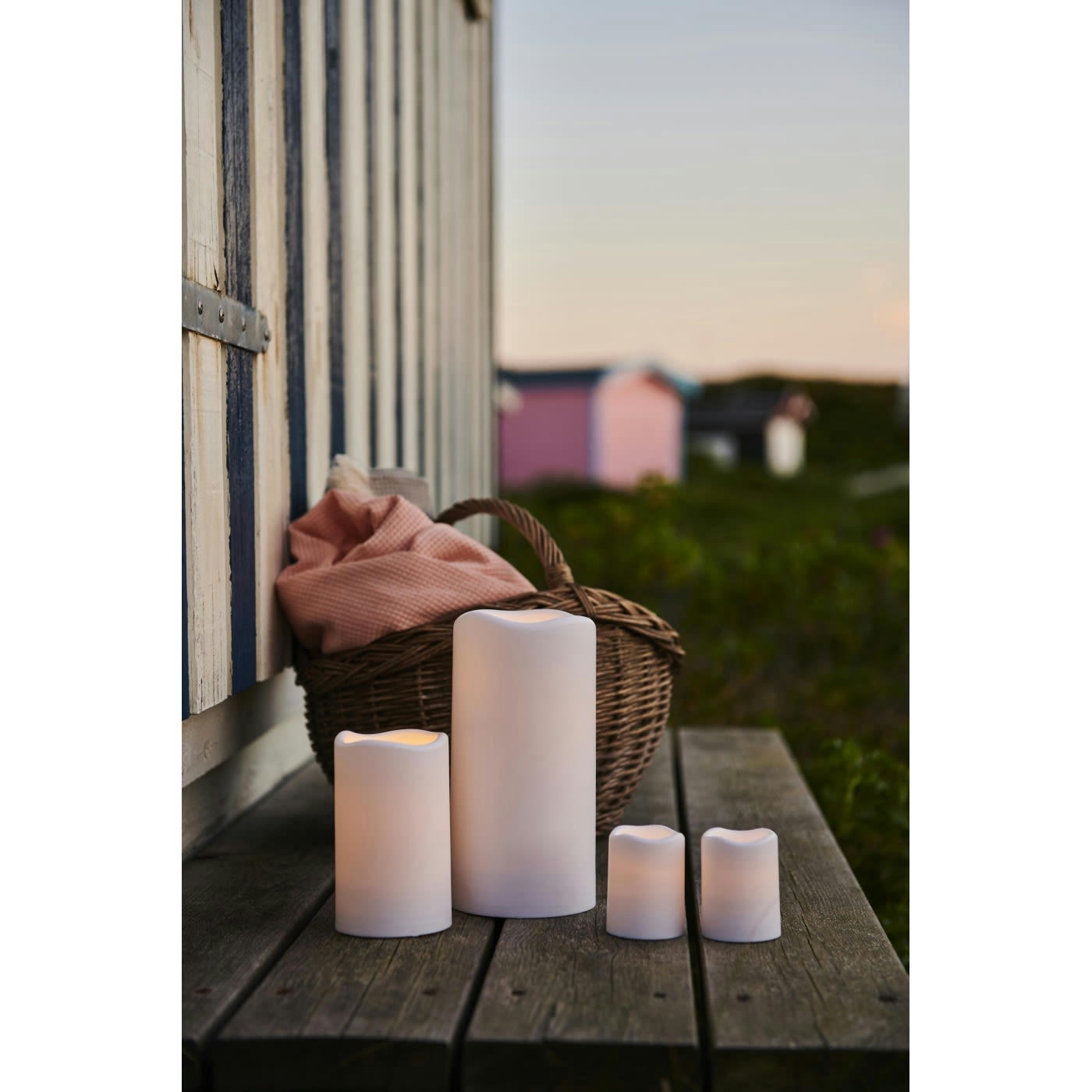 - Set de 2 Bougies LED Storm H 7cm à Piles