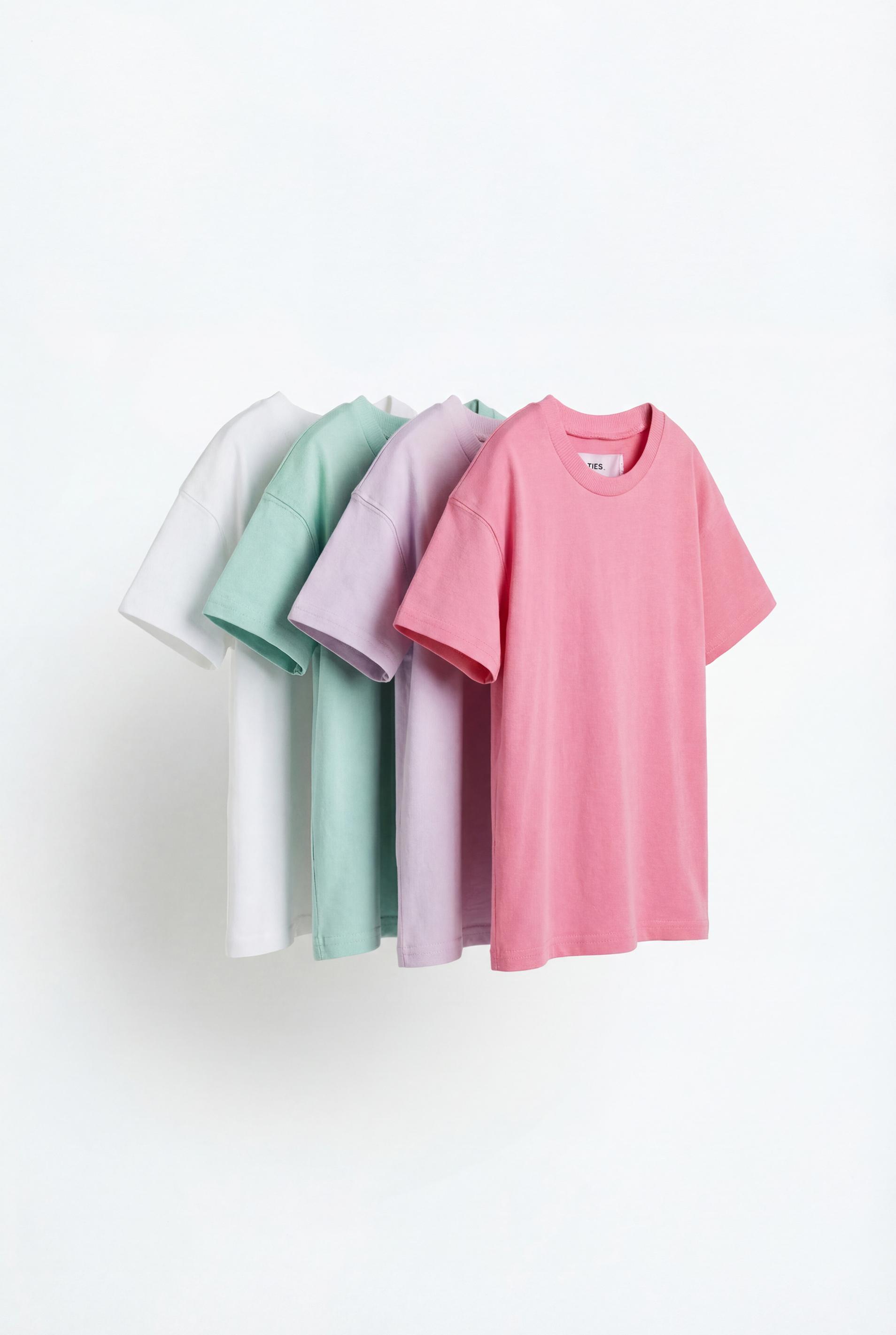 Pack 4 camisetas lisas
