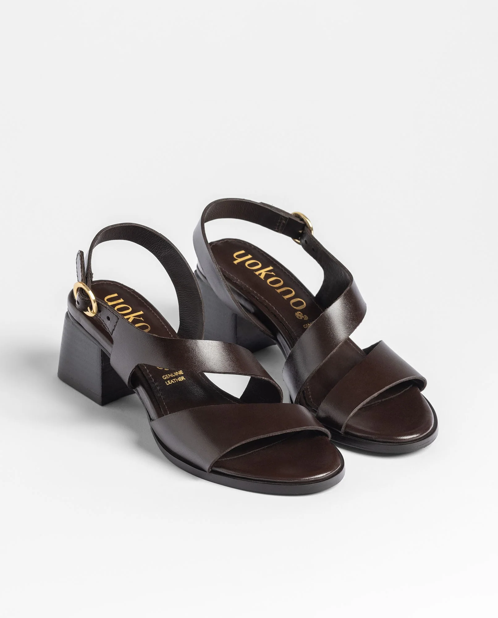 Sandalia de tacón GOLI 252 marrón oscuro