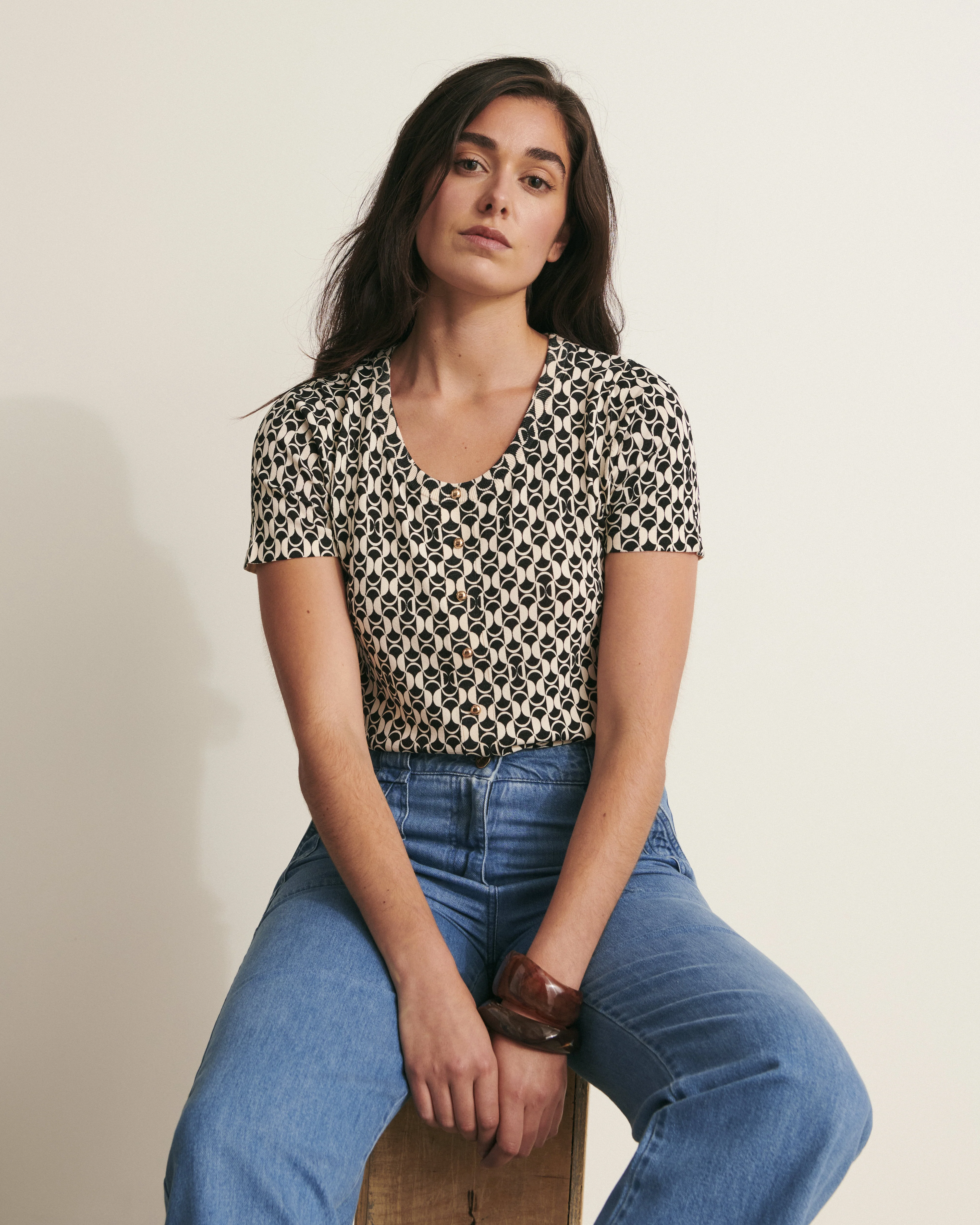Pull en maille faux boutonnage ARLEQUIN/11142/921