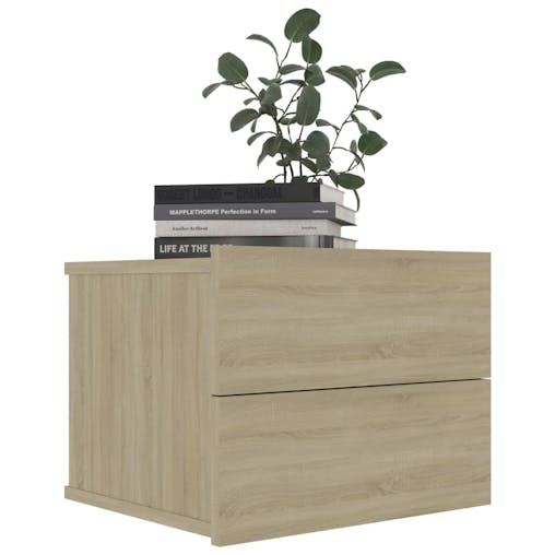 NNEVL Bedside Cabinet Sonoma Oak 40x30x30 cm Chipboard