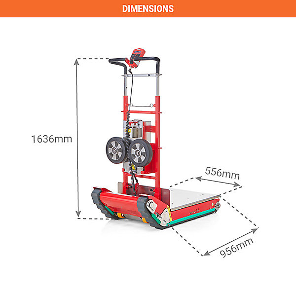 Diable électrique pour escaliers - Stabilisation intégrée - Charge 400kg - DOMSTAB400