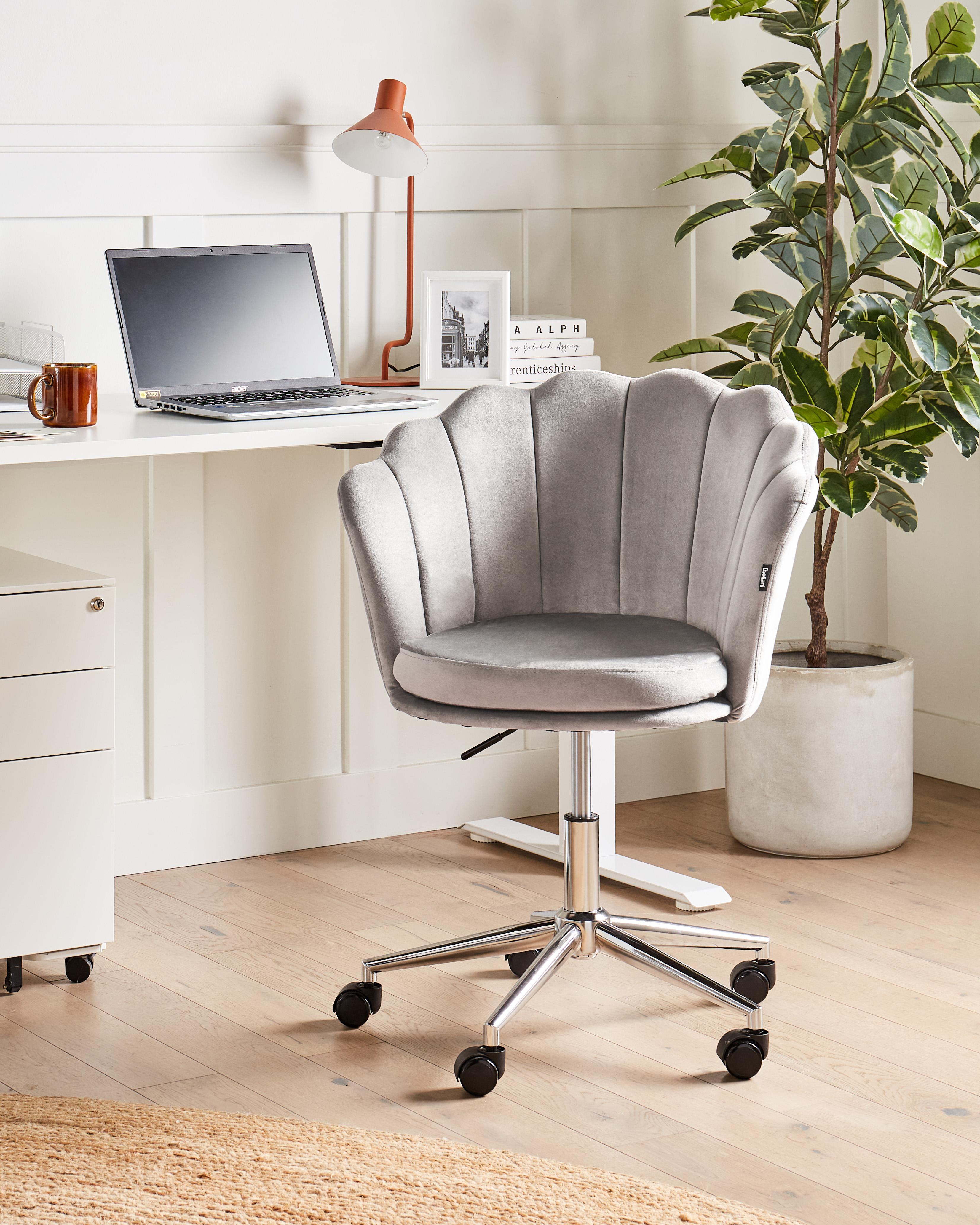 Desk Chair MONTICELLO Velvet Grey
