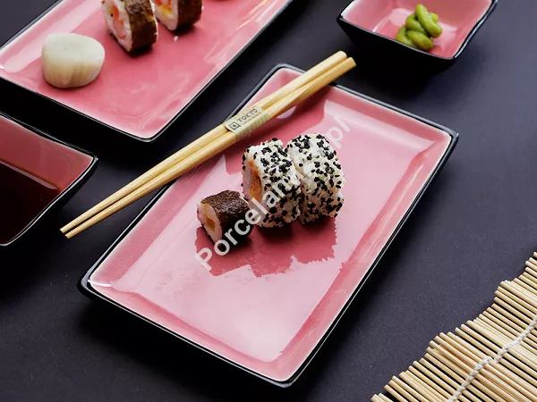 Zestaw do sushi dla 2 osób (8 el.) Tokyo Design Studio - Glassy Pink 21514