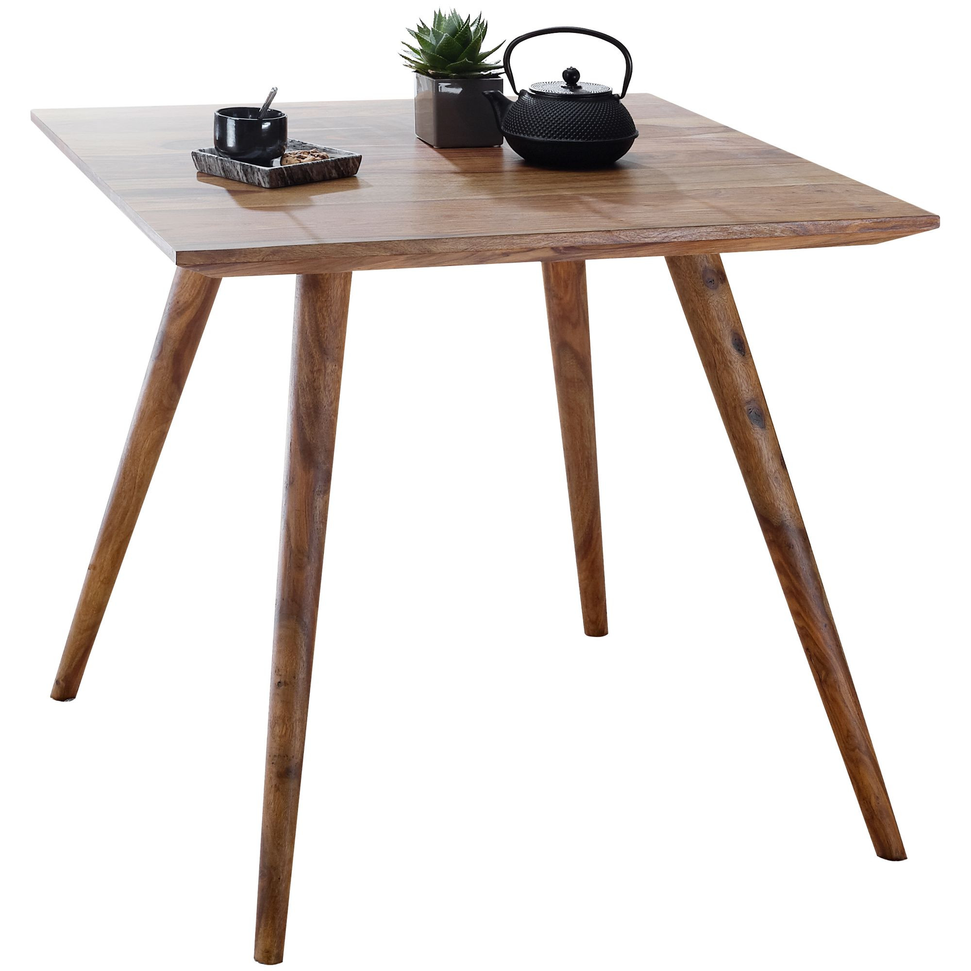 FineBuy Stół do jadalni drewno brązowy 80 cm