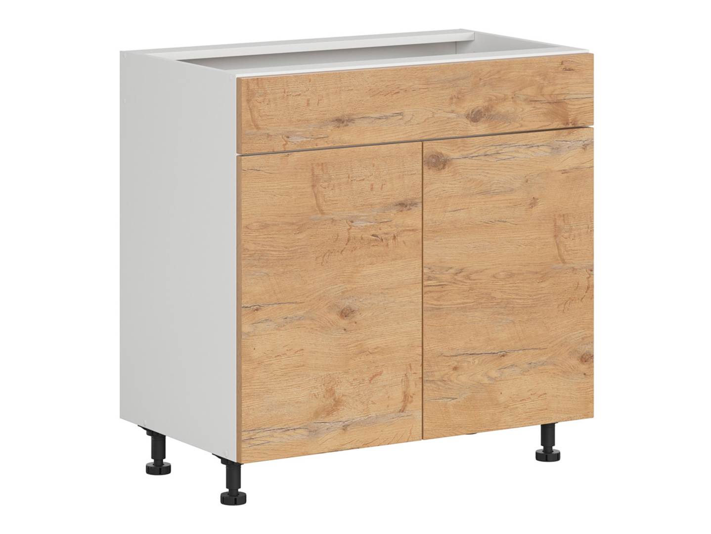 Szafka kuchenna dolna Hamper 80 cm dwudrzwiowa dąb lancelot