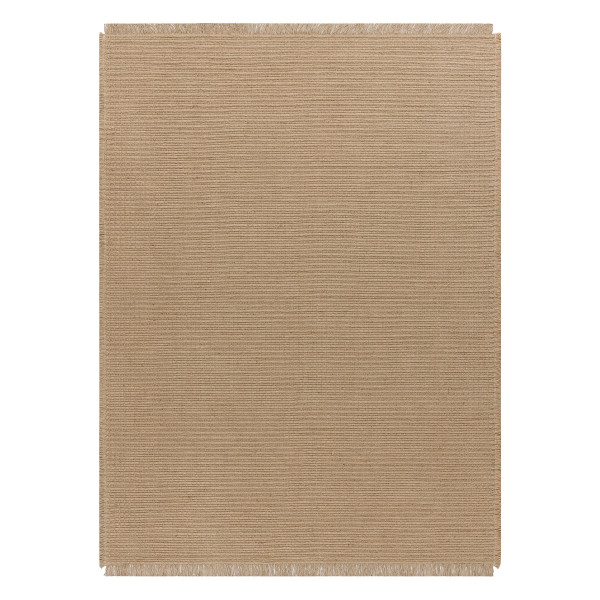 Dywan JUTE 3651 ciemny beż jednolity - jutowy, płaskotkany, 60x100 cm