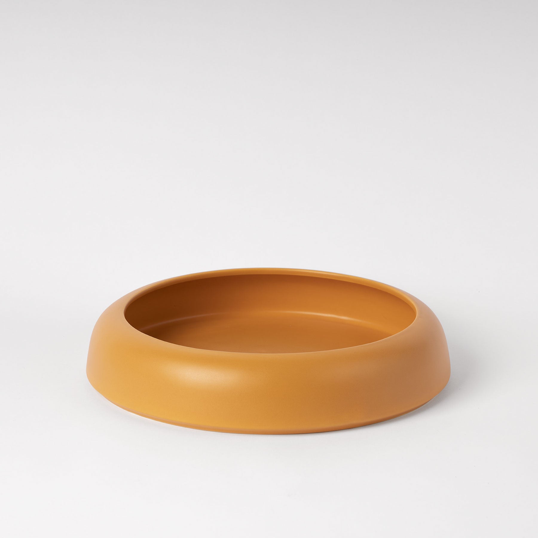 Large Mustard Low-Profile Centerpiece Bowl