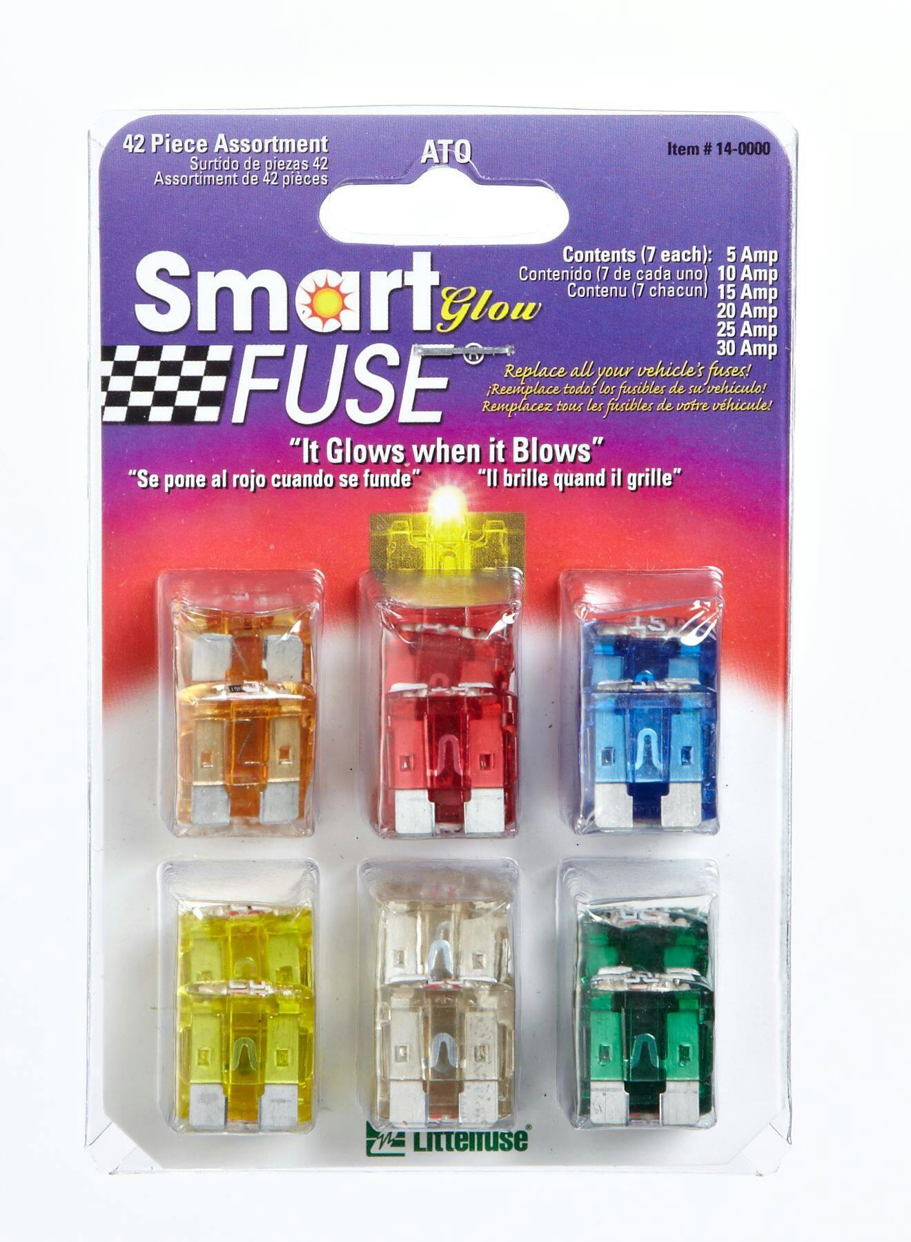Littelfuse ATO Glow Fuse Assortment, 42-pk