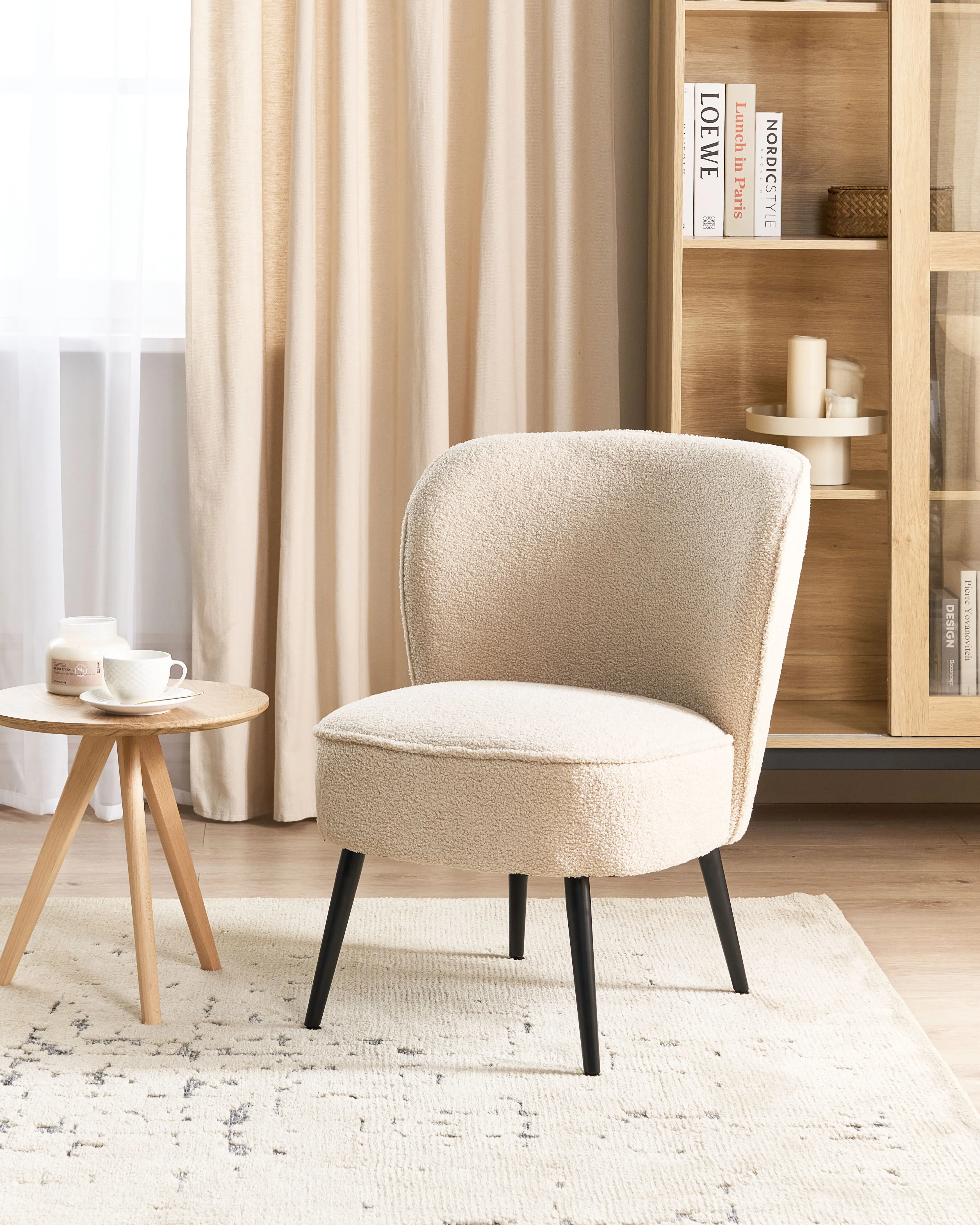 Armchair VOSS Boucle Light Beige