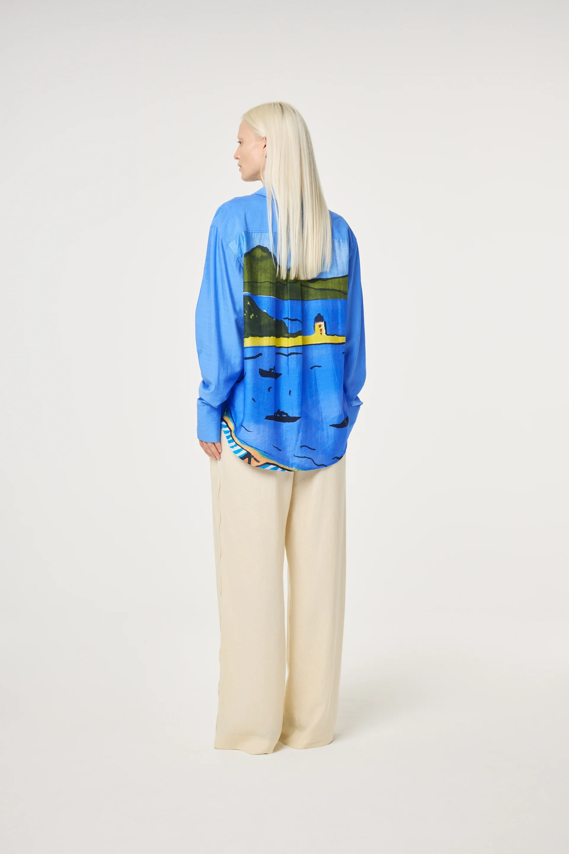 Navina Blouse | Blue/Green