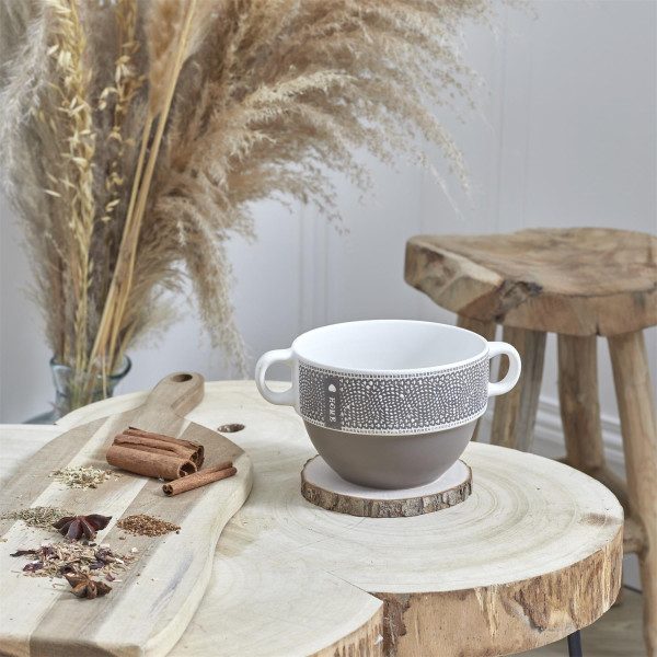 Miska na zupę Home Duo taupe 500 ml ceramiczna