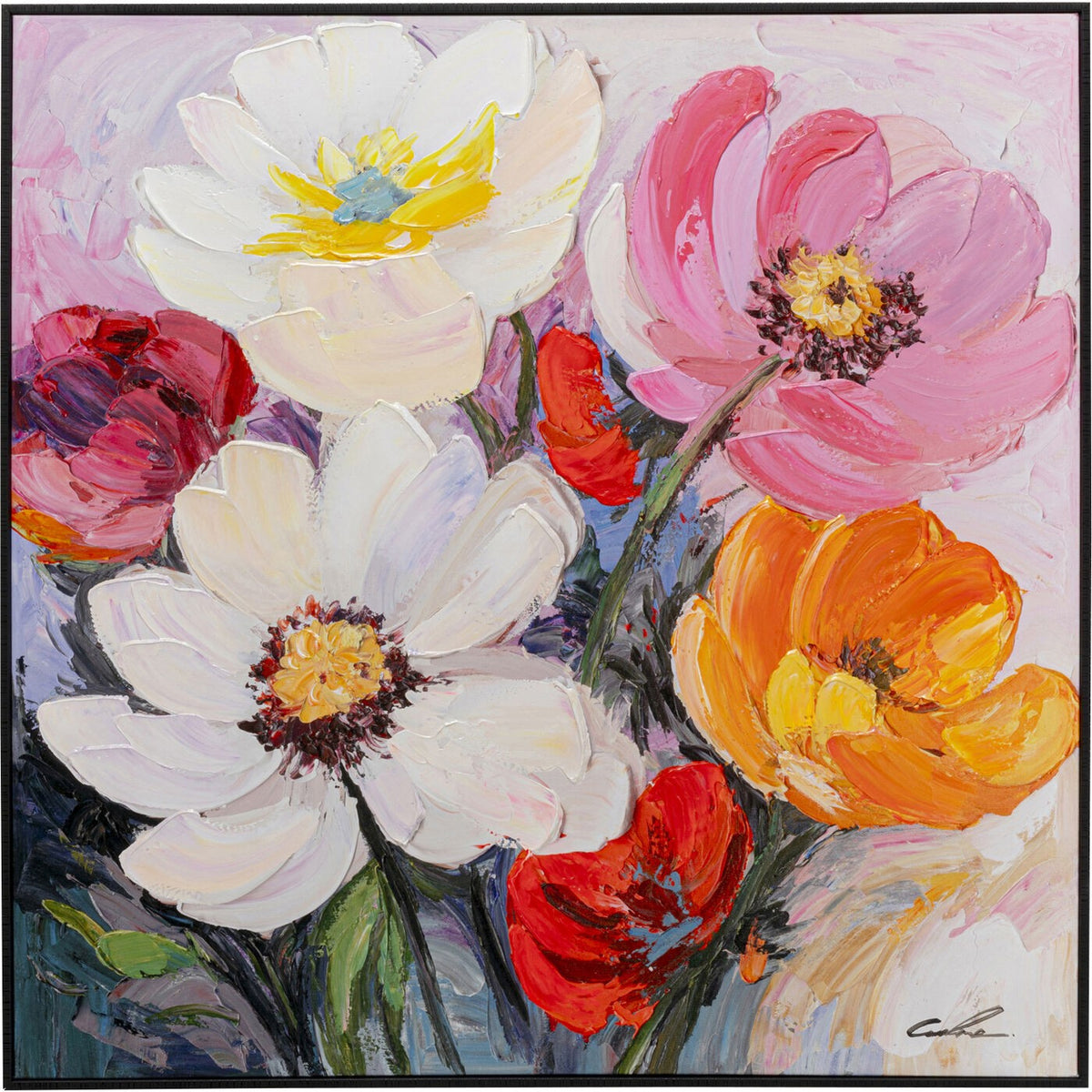 Kare Design Schilderij bloemenweide 80x80cm