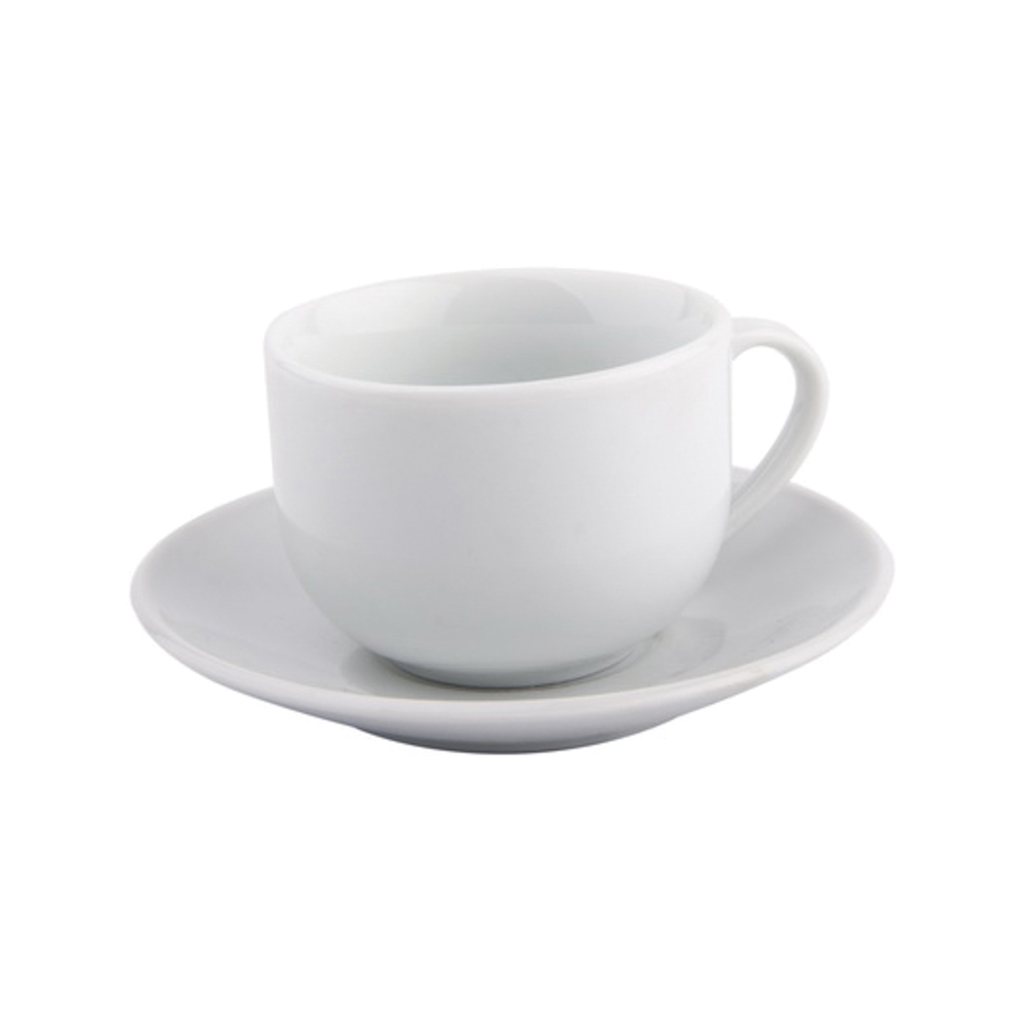 Chávena de café GIZ branca com pires em cerâmica