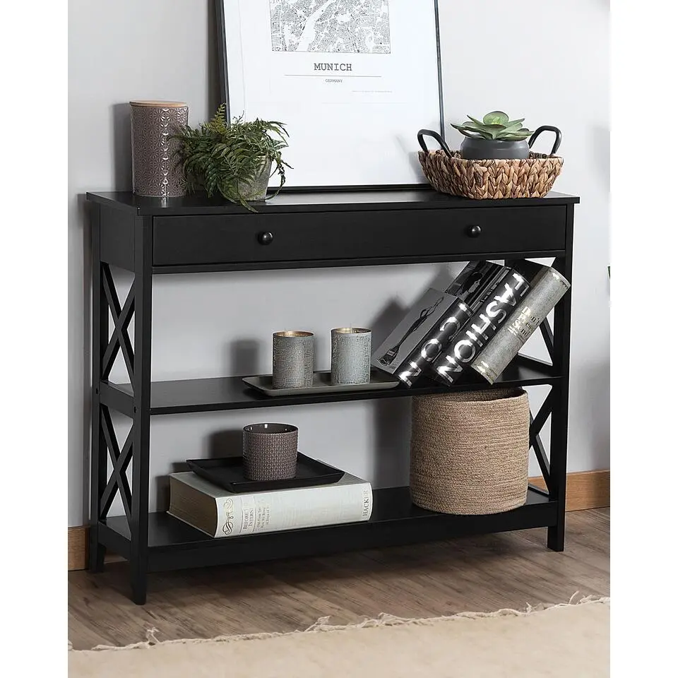 MONTGOMERY - Consoletafel - Zwart - MDF