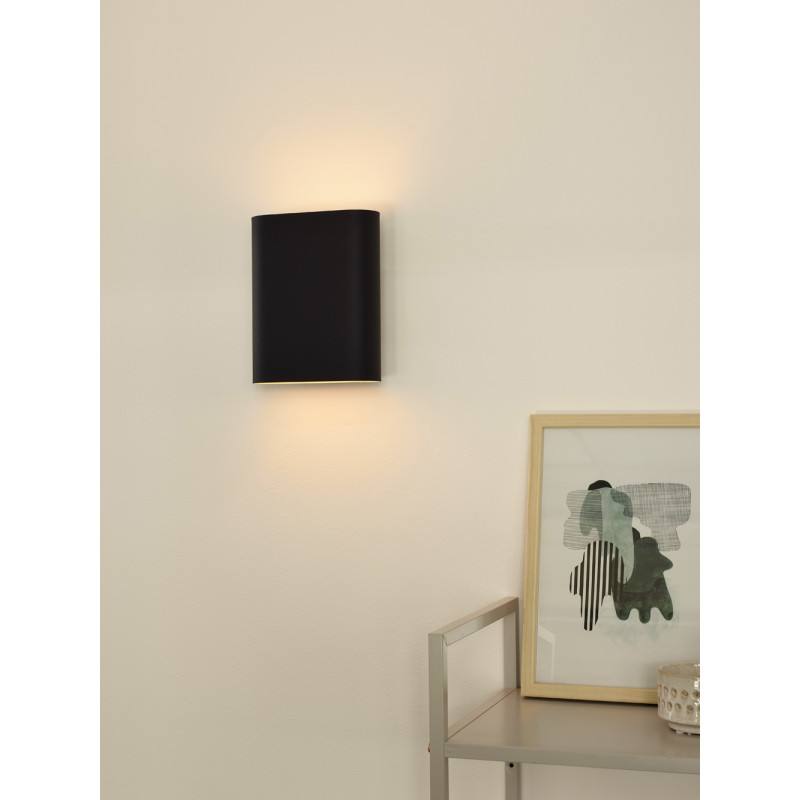 Applique Ovalis noire E14 2 x 9 W LUCIDE