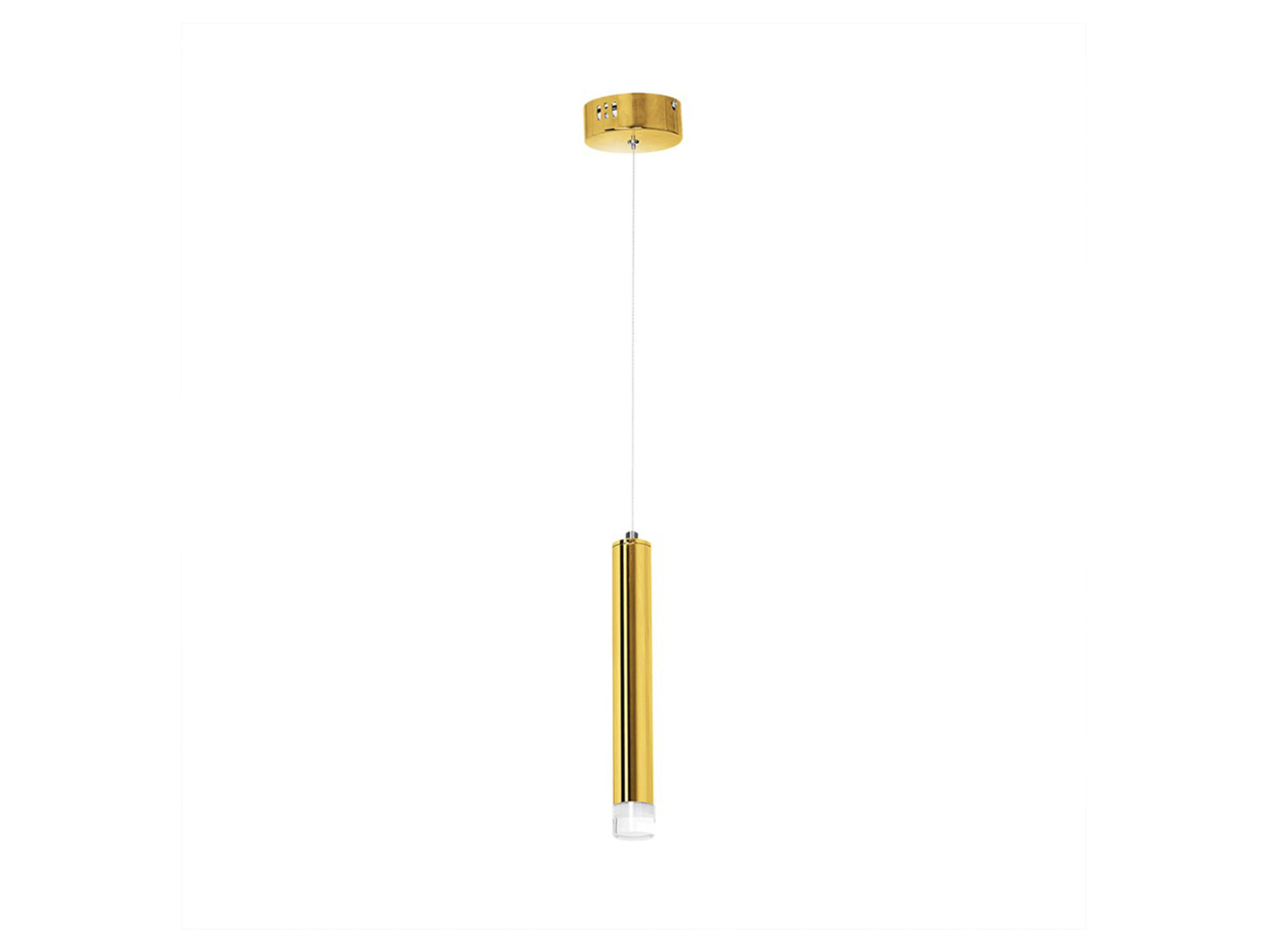 Lampa wisząca Goldie LED metalowa złota