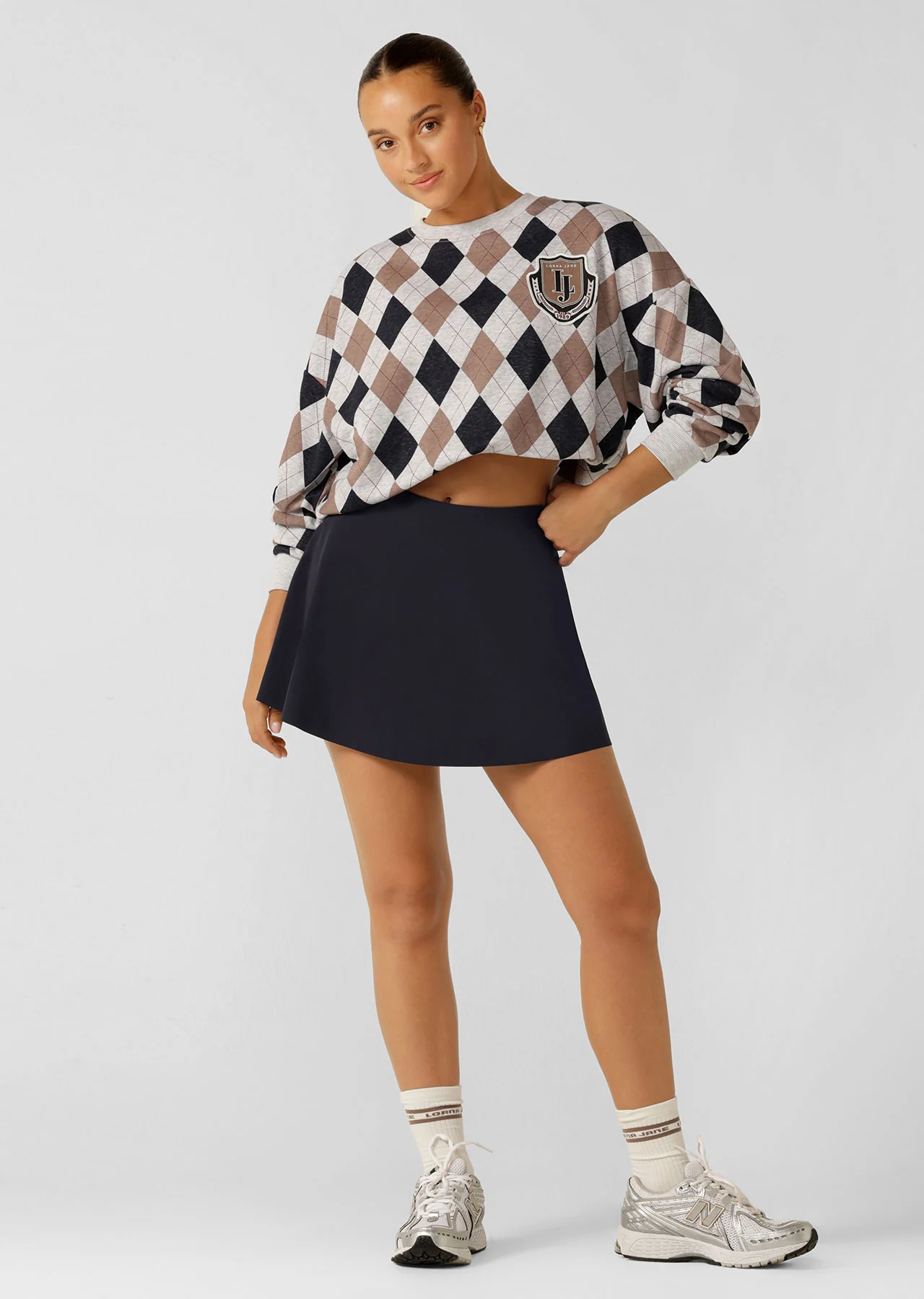 Alumni Argyle Oversized Sweat