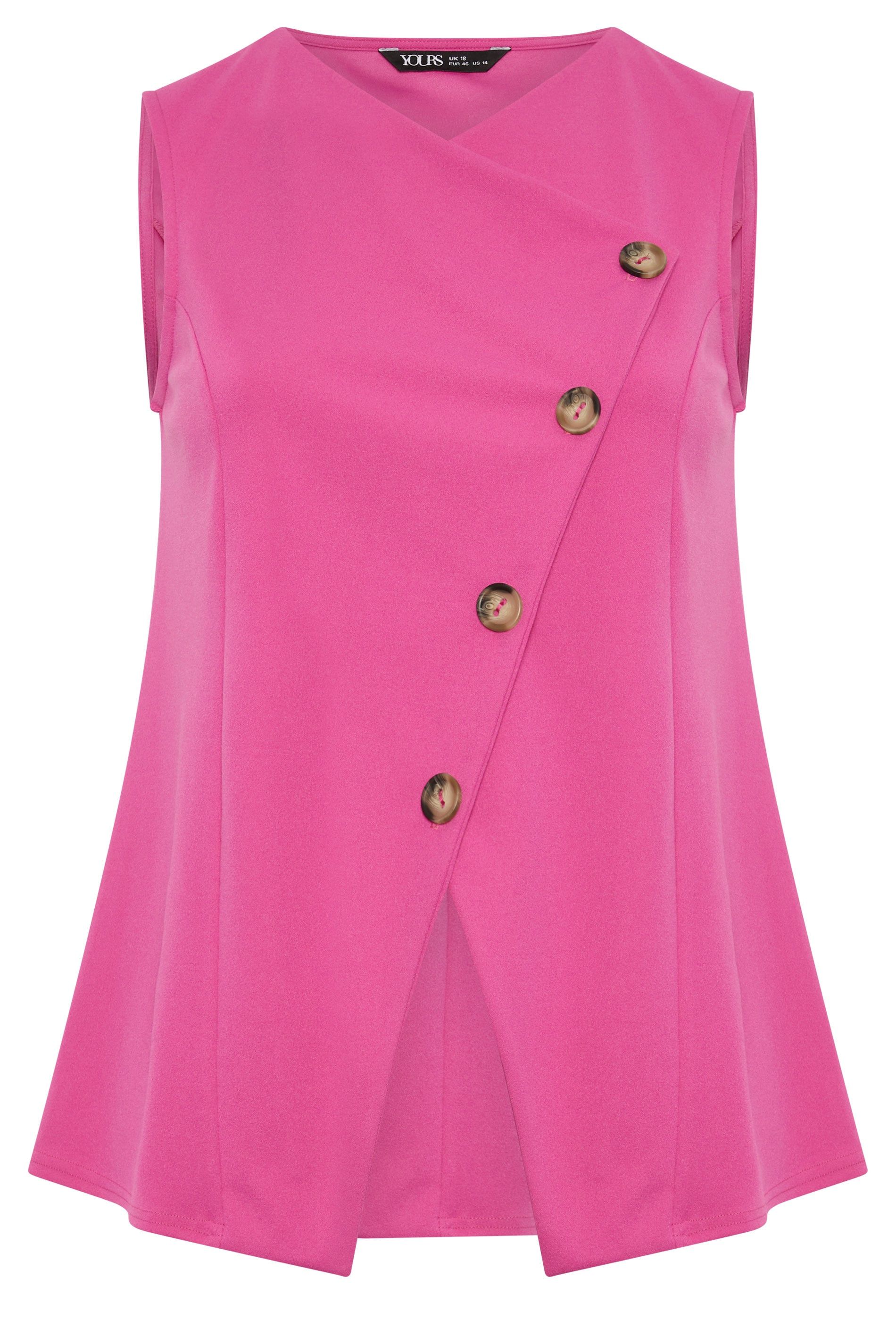 Yours Asymmetric Button Waistcoat