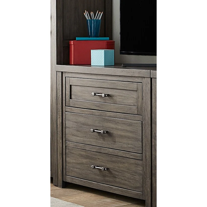 Bunkhouse Three Drawer Single Dresser, Aged Barnwood Finish