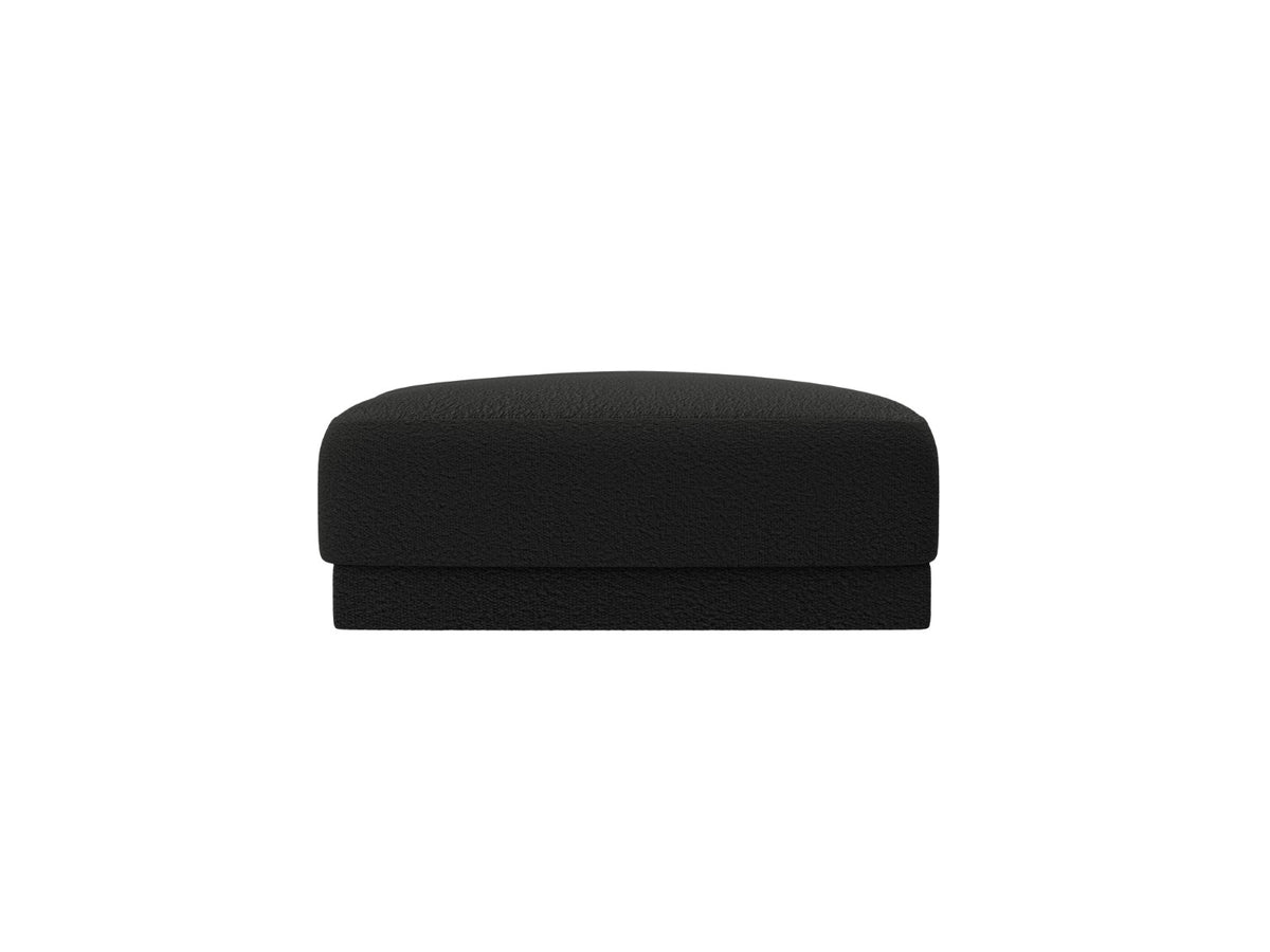 Micadoni Poef Miley boucle zwart - 90x90x40cm