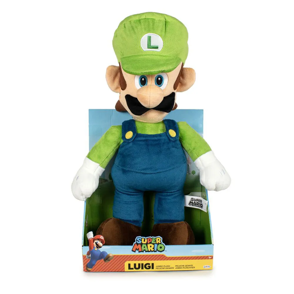 Jakks Pacific Jumbo Luigi Super Mario Nintendo 50cm teddy