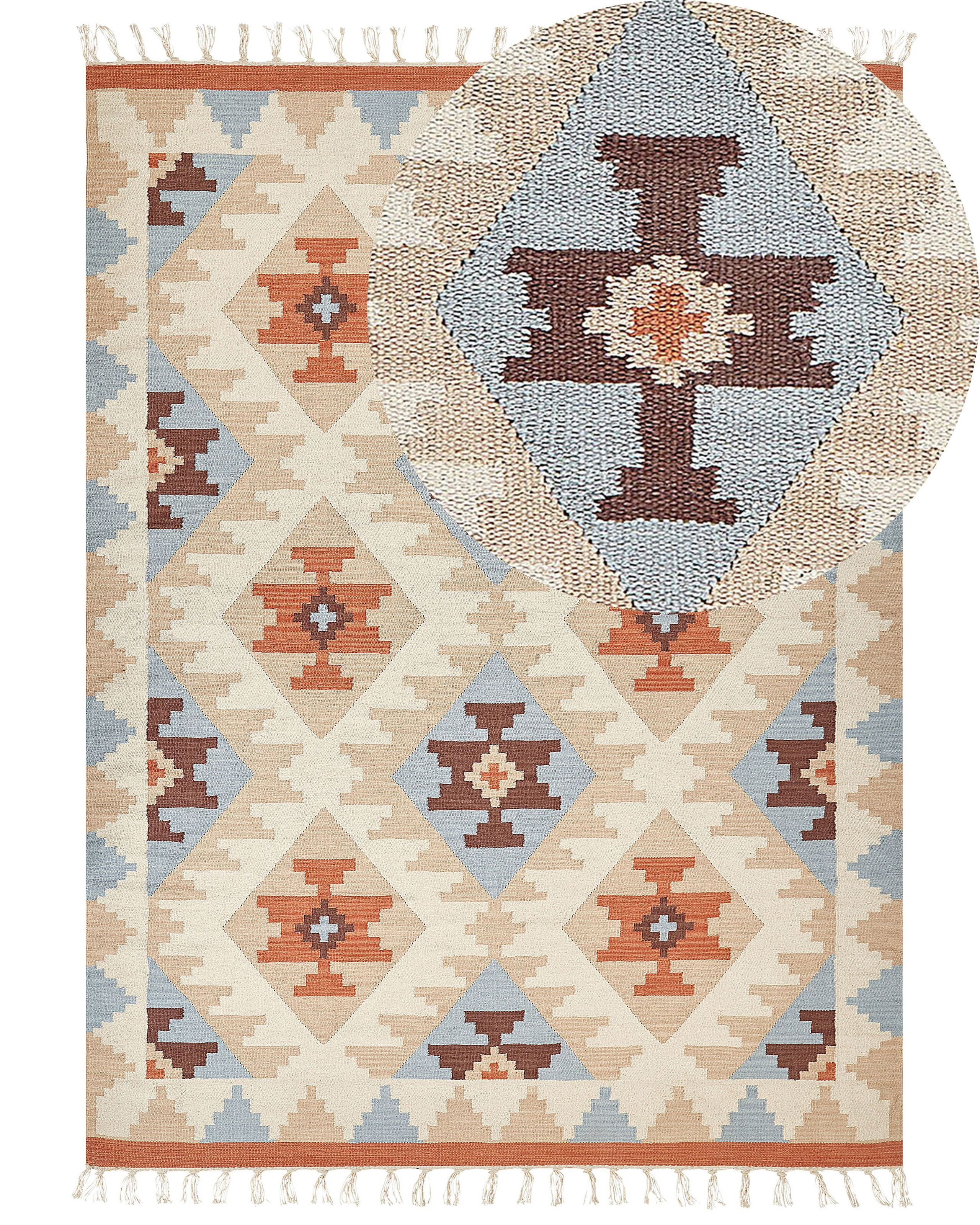 Dywan bawełniany kilim 160x230 cm wielokolorowy