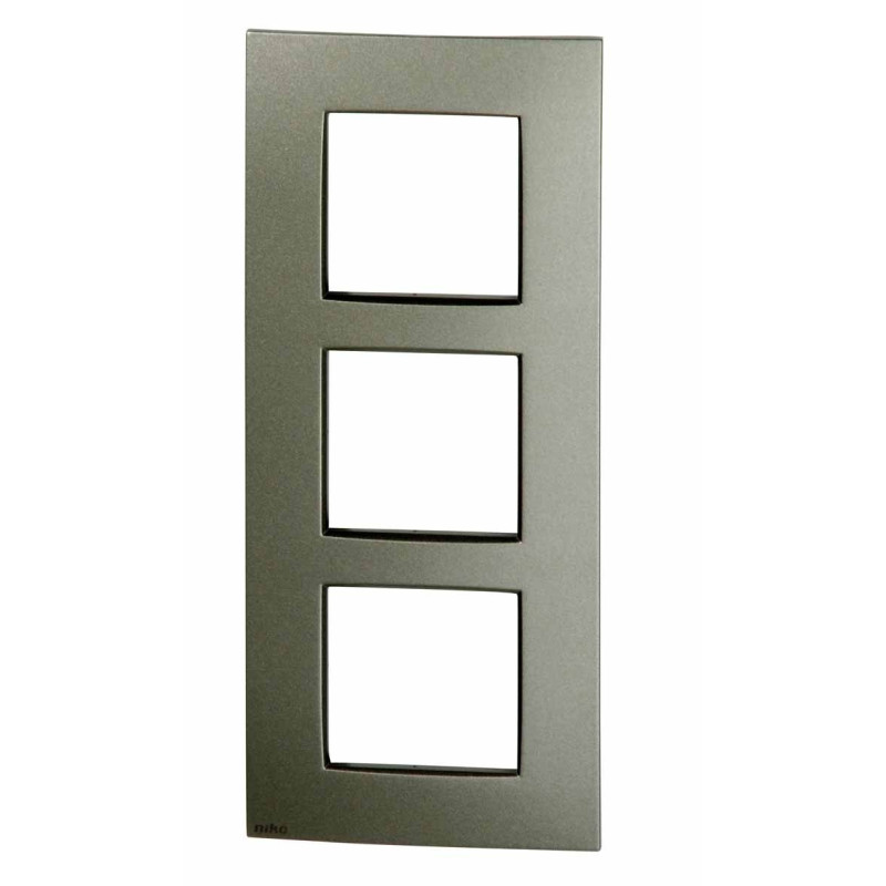 Plaque de recouvrement Intense triple vertical bronze NIKO