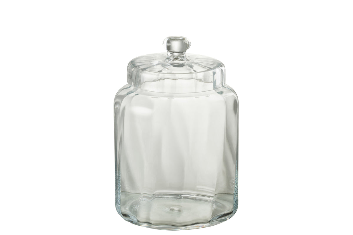 J-Line voorraadpot Elia - glas - transparant - medium