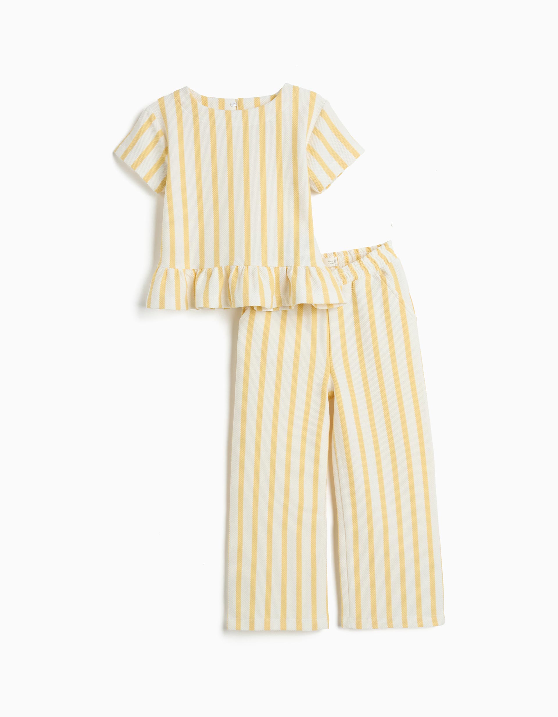 Conjunto T-shirt e Calças, Menina, Amarelo Claro
