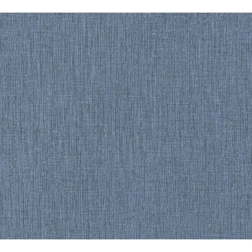 Livingwalls behang linnenstructuur vergrijsd blauw - 53 cm x 10.05 m