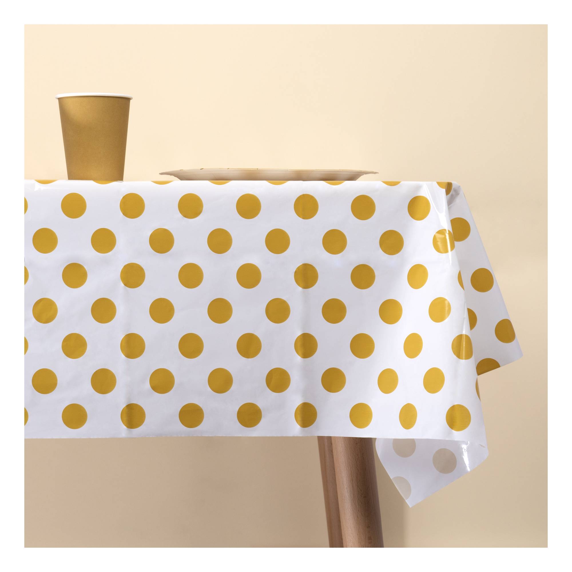 Gold Dot Table Cover 1.4m x 2.7m