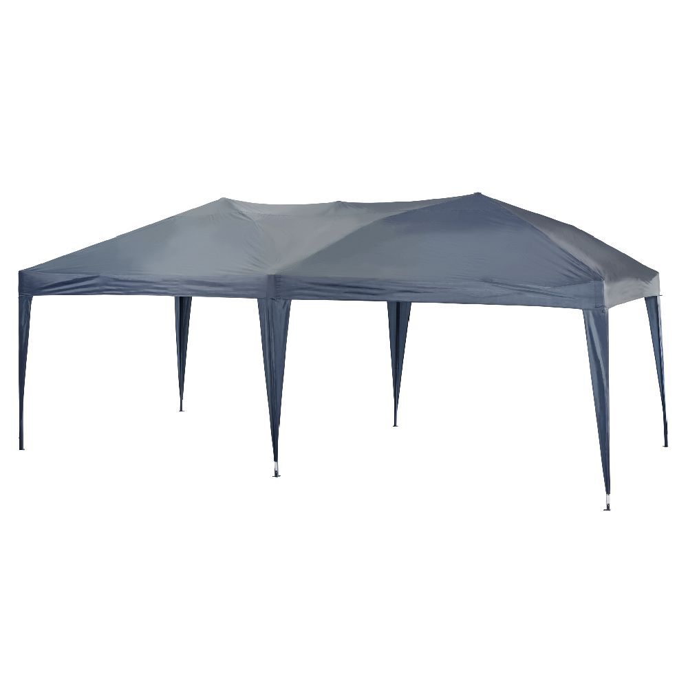 Tonnelle rectangulaire Easy ouverture télescopique gris UPF50  590x295xH270cm 18 m&sup2;