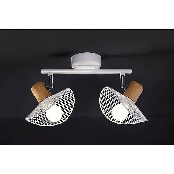 Applique 2 spots orientables métal Hyde blanc