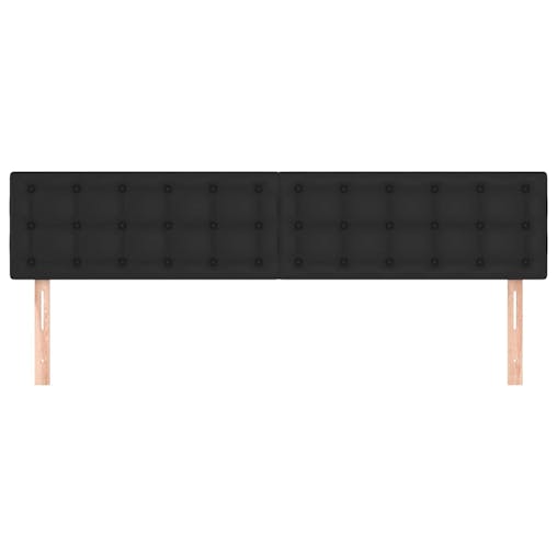 NNEVL Headboards 2 pcs Black 80x5x78/88 cm Faux Leather