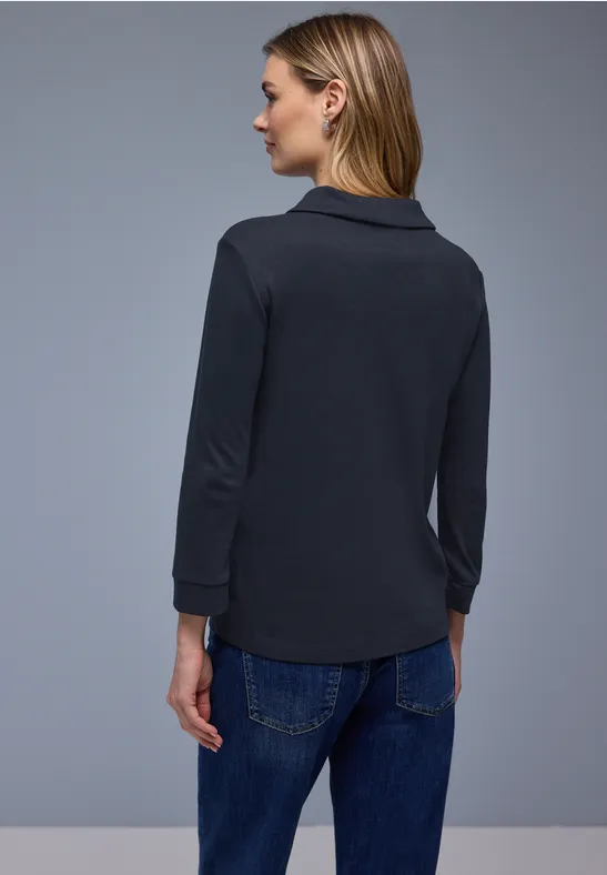 Poloshirt mit Zipper