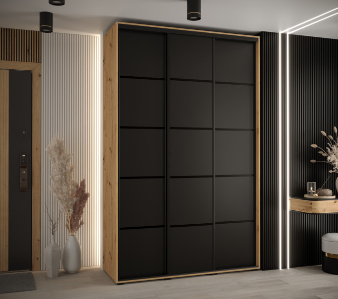 Szafa przesuwna 45 Cannes 4 160 artisan czarny czarny
